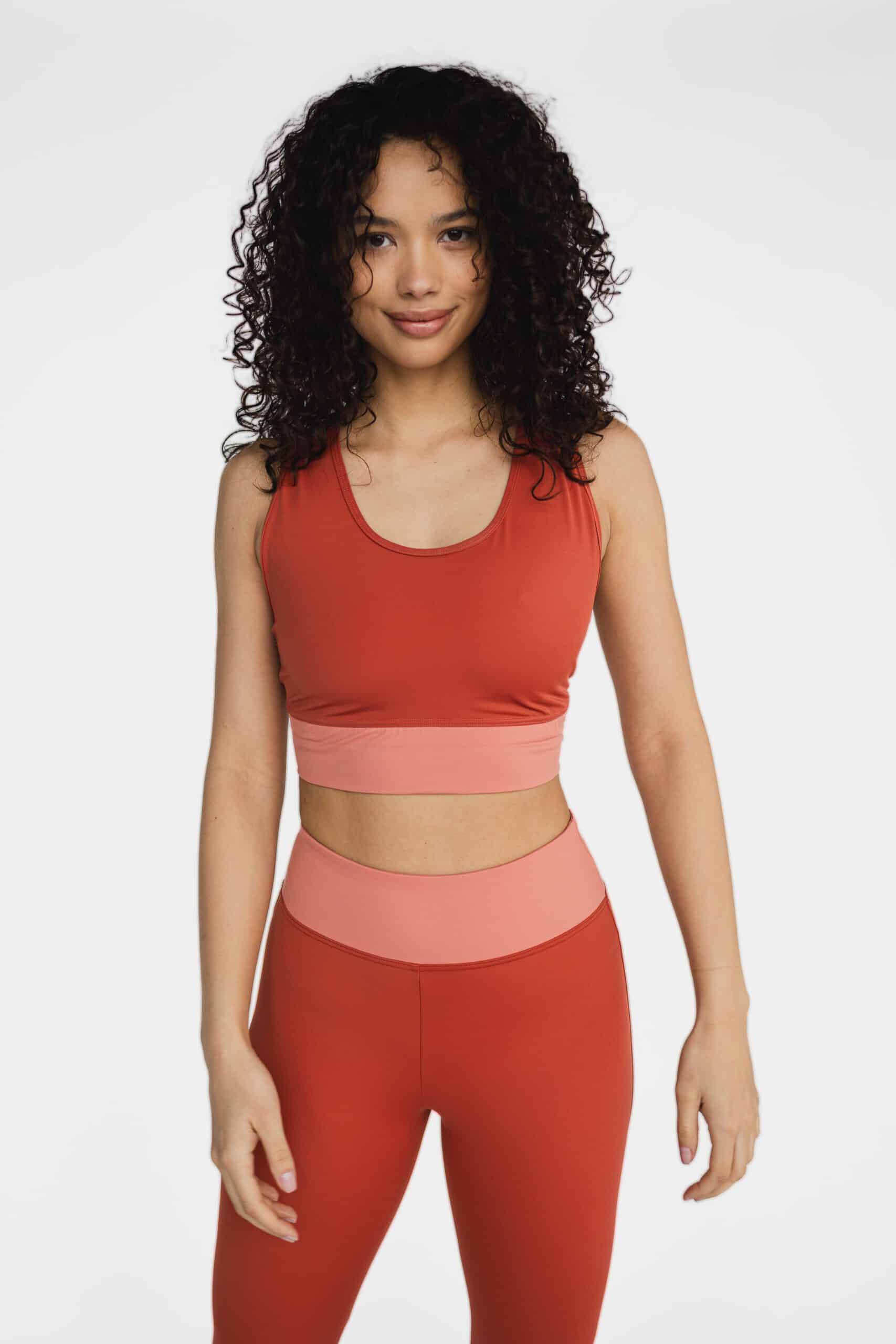 Brassière de yoga écoresponsable Rose-rouille