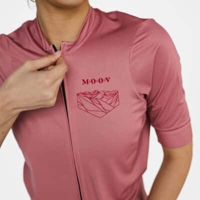 Roze milieuvriendelijke fietstrui